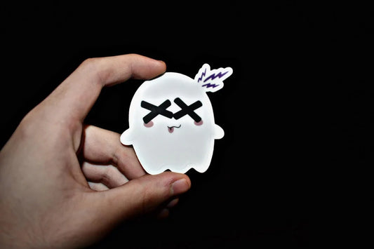 Dead Chibi Ghost Sticker