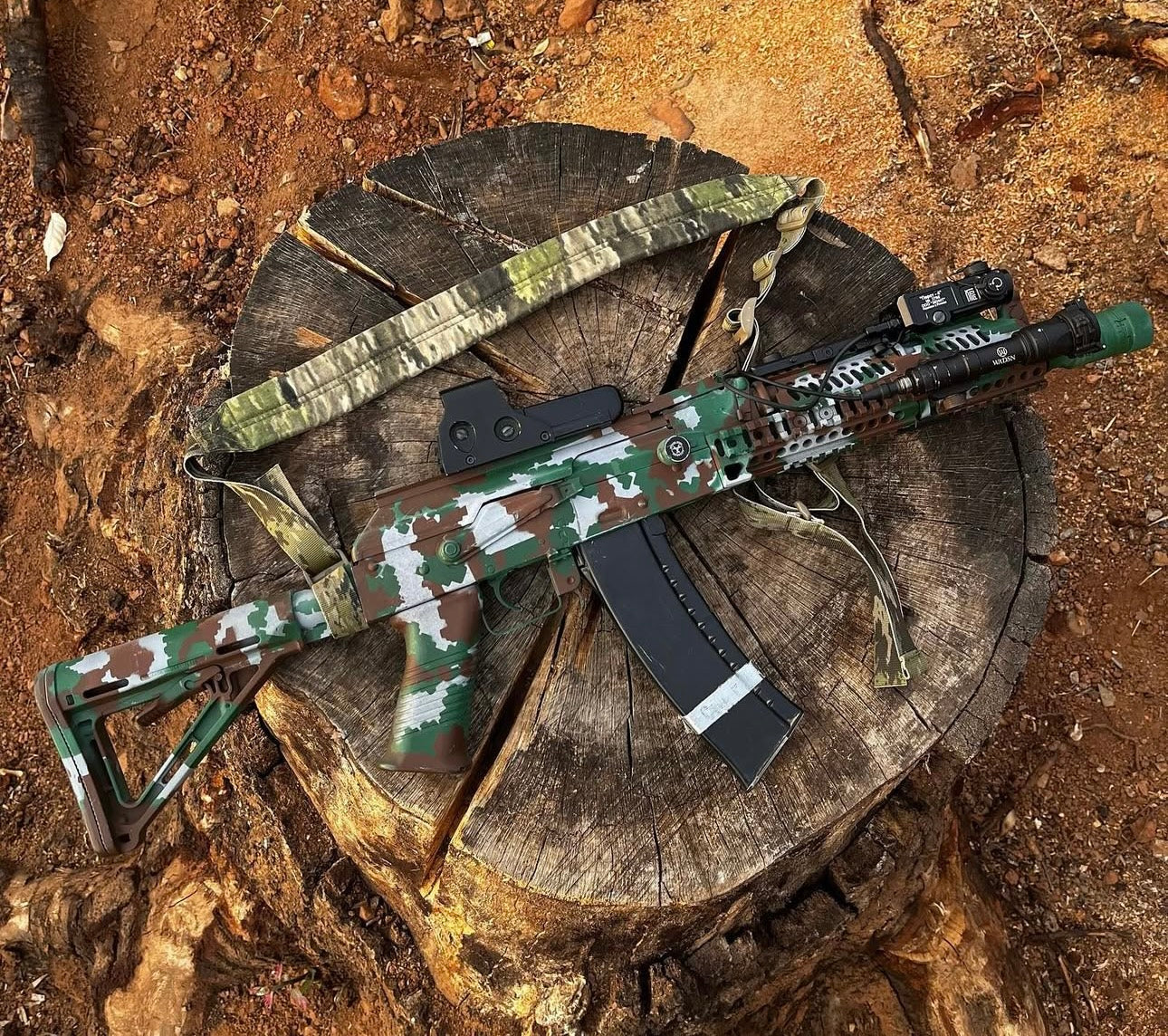 Russian Palma DIY Gun Camo Adhesive Stencil