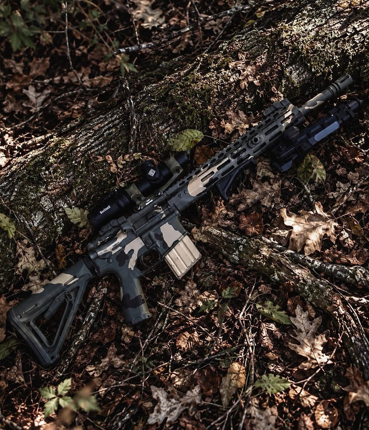 M81 Woodland DIY Gun Camo Adhesive Stencil