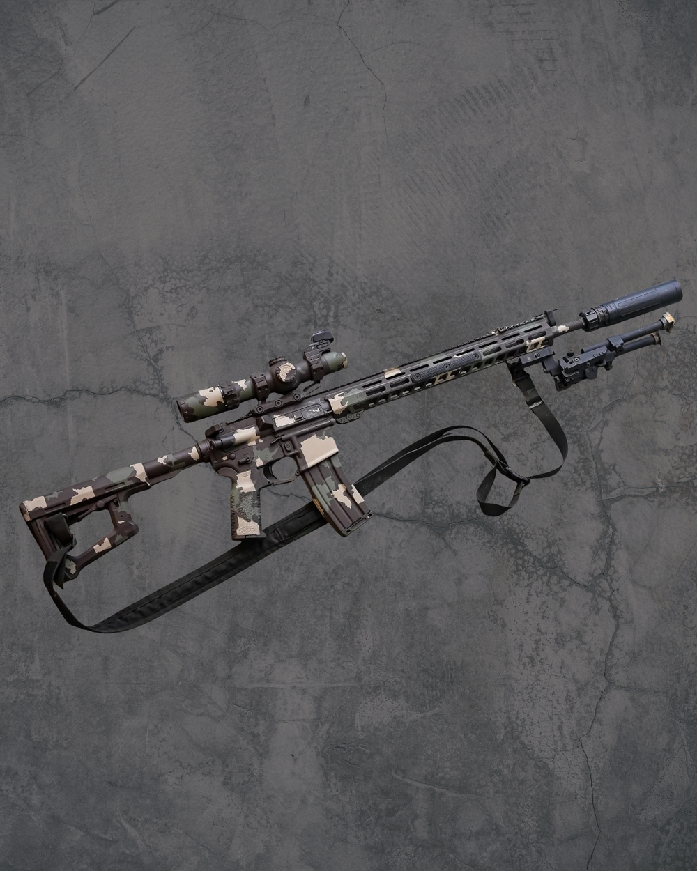 Russian Palma DIY Gun Camo Adhesive Stencil