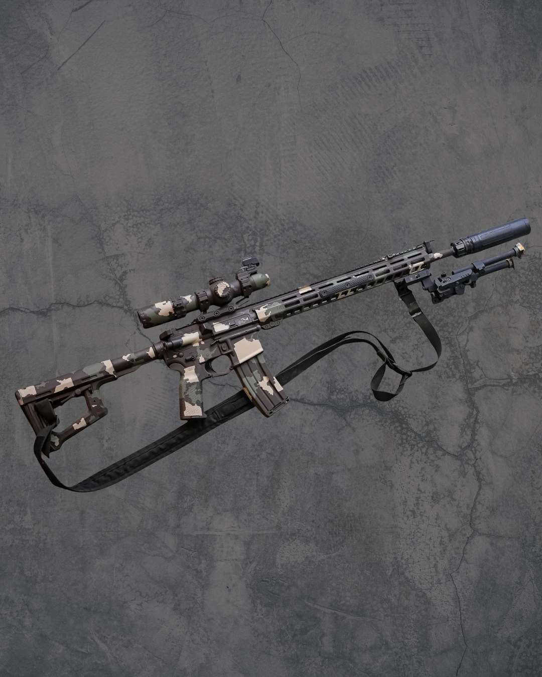 Russian Palma DIY Gun Camo Adhesive Stencil