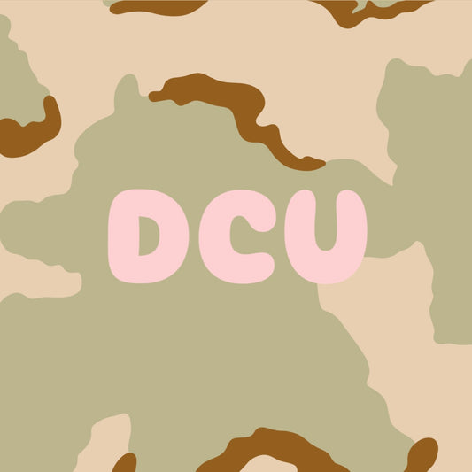 DCU Three Color Desert Adhesive Stencil