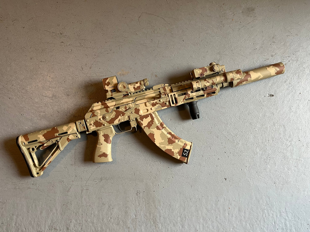 Russian Palma DIY Gun Camo Adhesive Stencil