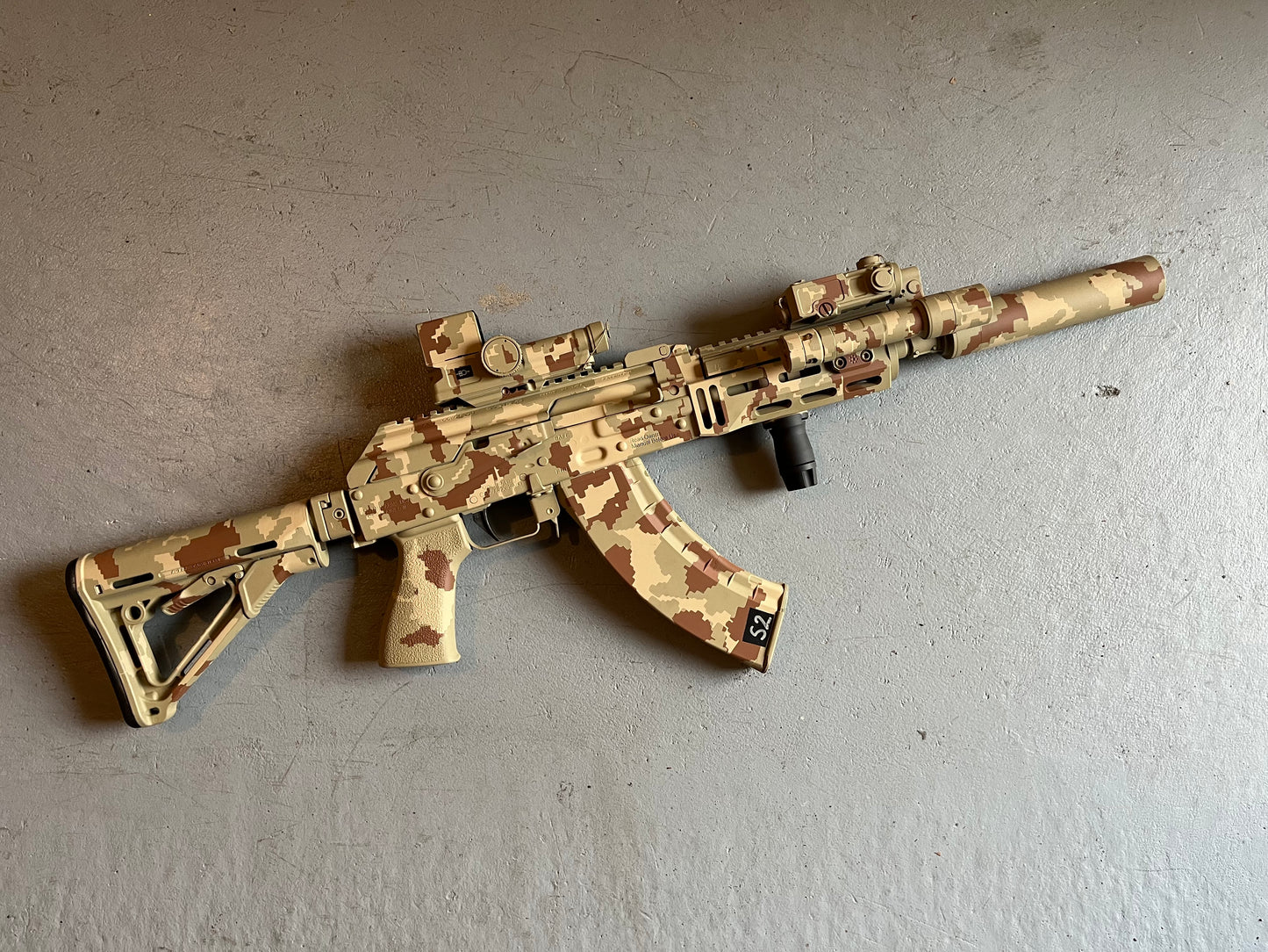 Russian Palma DIY Gun Camo Adhesive Stencil