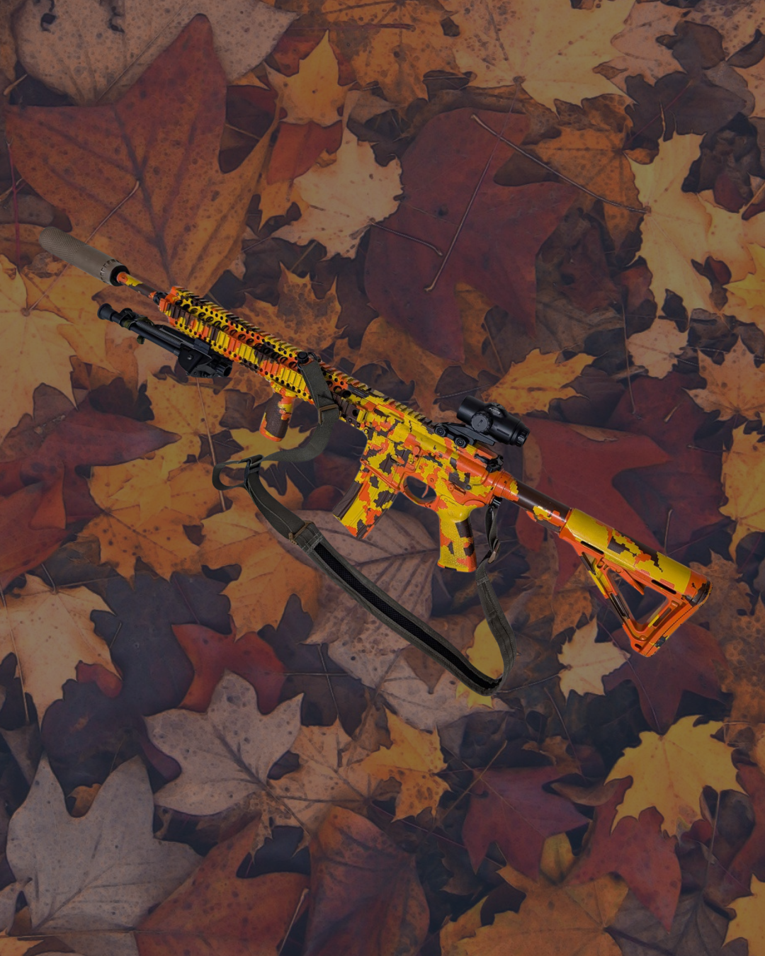 Russian Palma DIY Gun Camo Adhesive Stencil