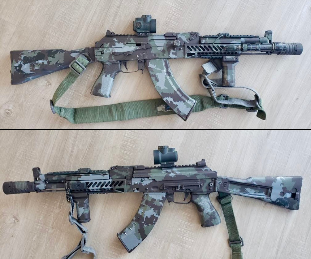 Russian Palma DIY Gun Camo Adhesive Stencil