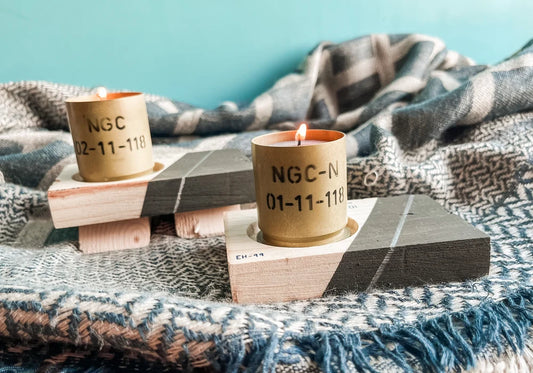 40mm Shell Casing Candle • Mahogany Scent