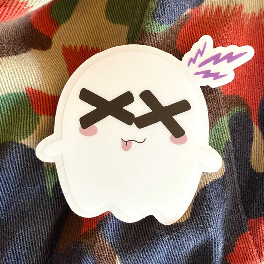 Dead Chibi Ghost Sticker