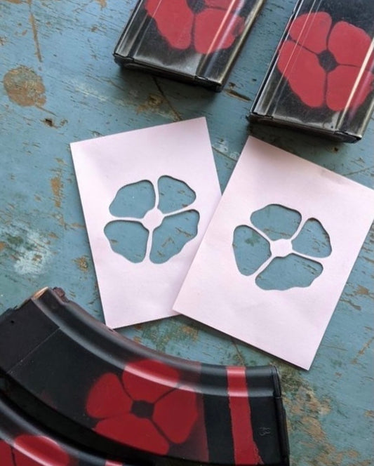 Poppy Cardstock Stencils • 4-pack